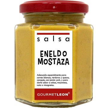 Salsa Gourmet Leon Eneldo Y Mostaza Tarro 16 Cl