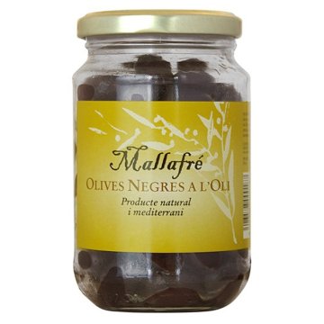 Olives Mallafré Negres En Oli Pot 220 Gr