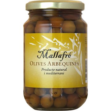 Aceitunas Mallafré Arbequinas Tarro 220 Gr