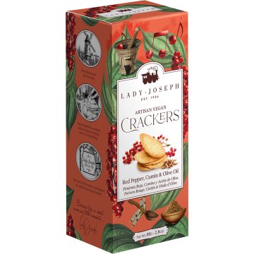 Crackers Lady Joseph Pimienta Roja & Comino Paquete 100 Gr