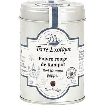 Pimienta Terre Exotíque Roja De Kampot Igp Grano Bote 50 Gr