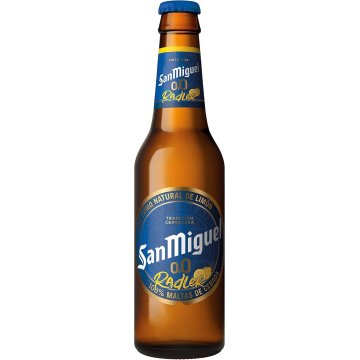 Cerveza San Miguel 0.0 % Vidrio Limón 33 Lt
