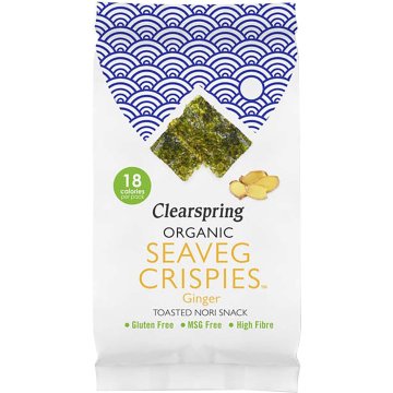 Snack Clearspring Alga Nori Eco Con Jengibre Tostada 4 Gr