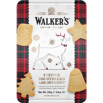 Shortbread Walkers Festive Shapes 250 Gr