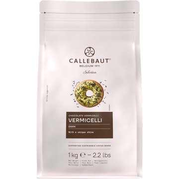 Fideos De Chocolate Callebaut Negro Bolsa 1 Kg