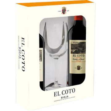 Vino Coto Negro Crianza 13º Estuche 75 Cl 2 Botellas+copa