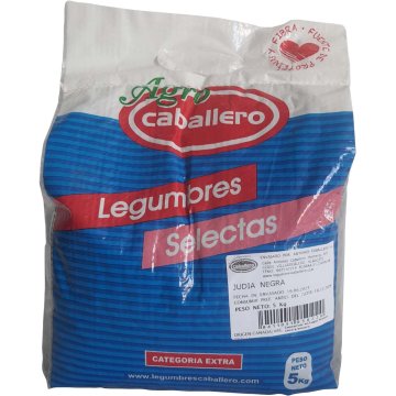 Alubias Caballero Frijoles Negros Saco 5 Kg