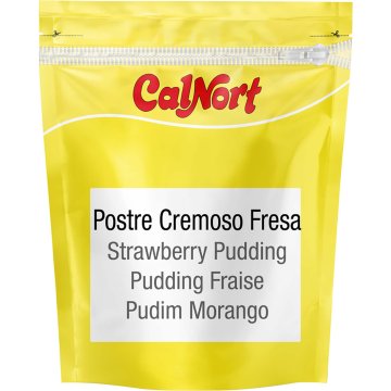 Postre Cremoso Calnort Fresa En Polvo Doy-pack 1 Kg