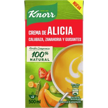 Crema Knorr Alicia Carabassa Pastanaga I Pèsols 500 Ml