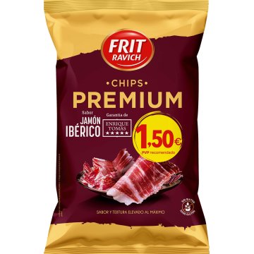 Patatas Chips Frit Ravich Premium Jamón Bolsa 100 Gr