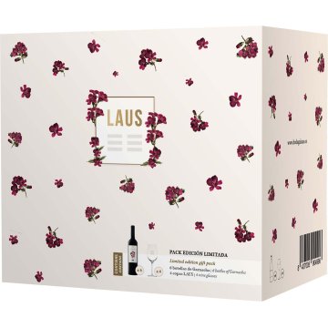 Vi Laus Gift Pack Garnatxa Ed.limitada Negre 13.5º Caixa 75 Cl 6 Ampolles + 4 Copes