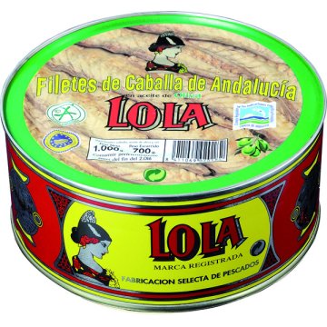 Caballa Lola Del Sur En Aceite Vegetal Filetes Lata 1.15 Kg