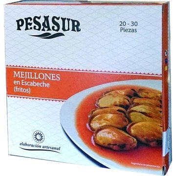 Mejillones Pesasur Fritos En Escabeche 0º 20/30 Lata 550 Gr