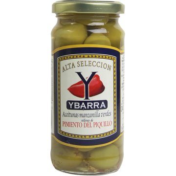 Aceitunas Ybarra Rellenas Pimiento Del Piquillo Tarro 120 Gr