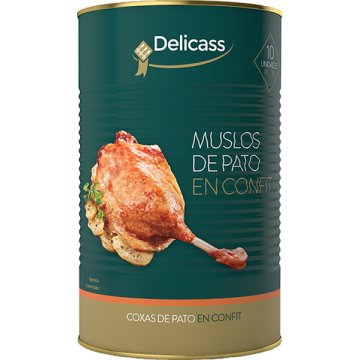 Muslos De Pato Delicass En Confit Lata 4.250 Kg 10 Piezas