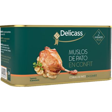 Muslos De Pato Delicass En Confit Lata 1 Kg 2 Piezas