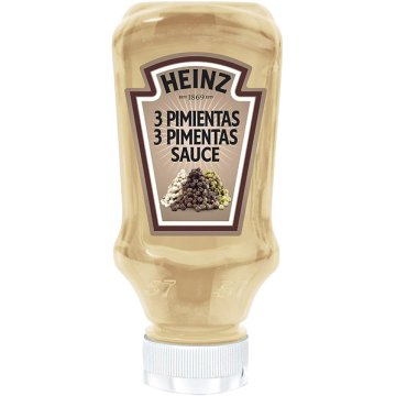 Salsa Heinz 3 Pimientas Top Down 220 Ml