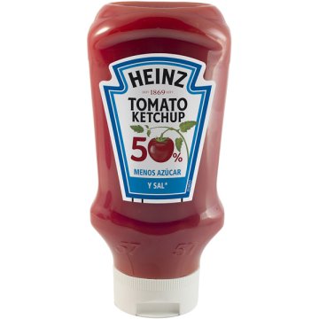 Ketchup Heinz 50% Menos Azúcar Y Sal Top Down 550 Gr