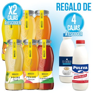 POR 2 CAJAS DE ZUMOS RAUCH, REGALO DE 4 CAJAS DE PULEVA O CASTILLO
