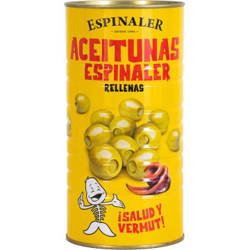 Aceitunas Espinaler Rellenas Lata 1.45 Kg