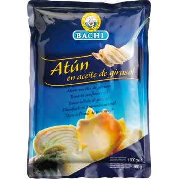 Atún Listado Bachi En Aceite De Girasol Bolsa 1 Kg