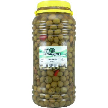 Aceitunas Eurogourmet Partidas Ajo Tarro 2.75 Kg