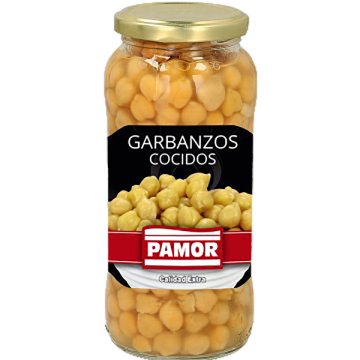 Garbanzos Pamor Extra Cocidos Tarro 1 Kg