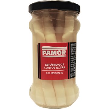 Espàrrecs Pamor Curt Blanc Extra 8/12 Pot 212 Gr