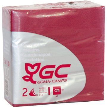 Servilletas Goma Camps Burdeos 2 Capas Pack 100 40x40