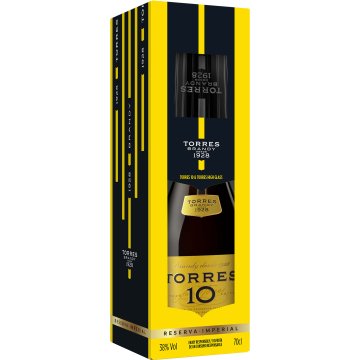 Brandy Torres Reserva Imperial Solera 10 Anys 38º Estoig 70 Cl 1 Bot + 1 Got