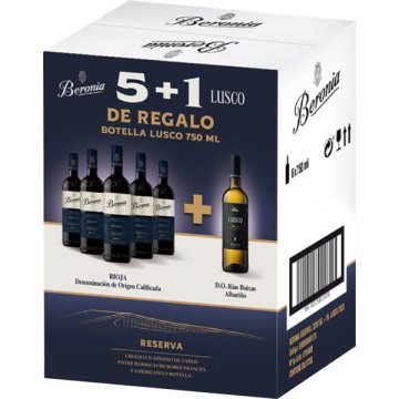 Vi Beronia Negre Reserva 75 Cl 5 Bot + 1 Amp Lusco De Regal