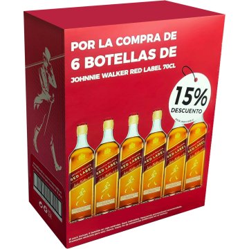 Whisky Johnnie Walker Etiqueta Roja 40º 70 Cl Promocaja 15% Dto