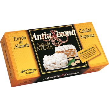 Torró Antiu Xixona Etiqueta Negra Alacant 200 Gr