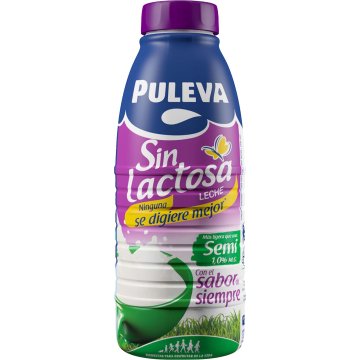 Leche Puleva Sin Lactosa Semi Plástico 1 Lt