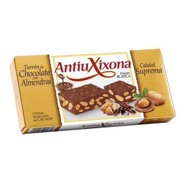 Torró Antiu Xixona Etiqueta Blanca Xocolata Amb Ametlles 200 Gr