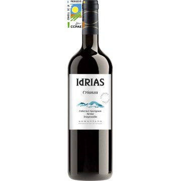 Vi Idrias Merlot Cabernet Ecològic Negre Criança 14º 75 Cl